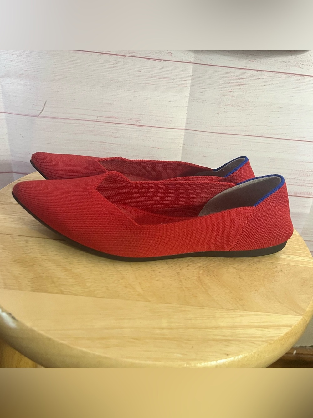 Rothy's The Point Red Flats‎ Size 6.5